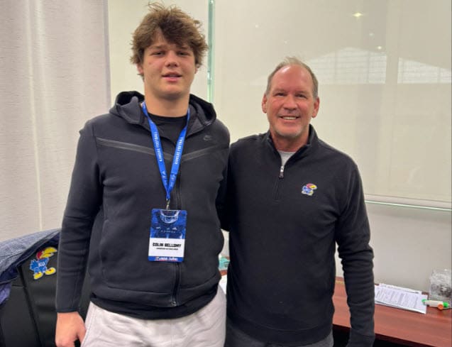 Bellomy visited with Lance Leipold and liked what he saw from the KU program 