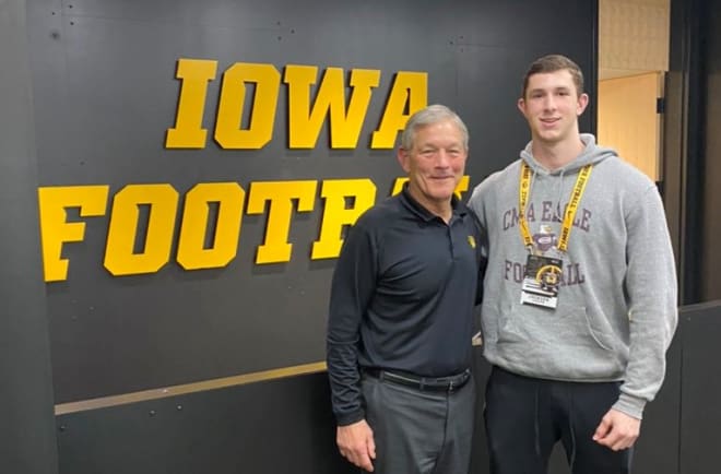 Tight end Jackson Carver picked up a new offer at Iowa's junior day today.