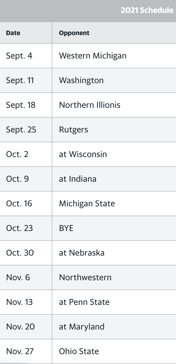 Mich Football Schedule 2025