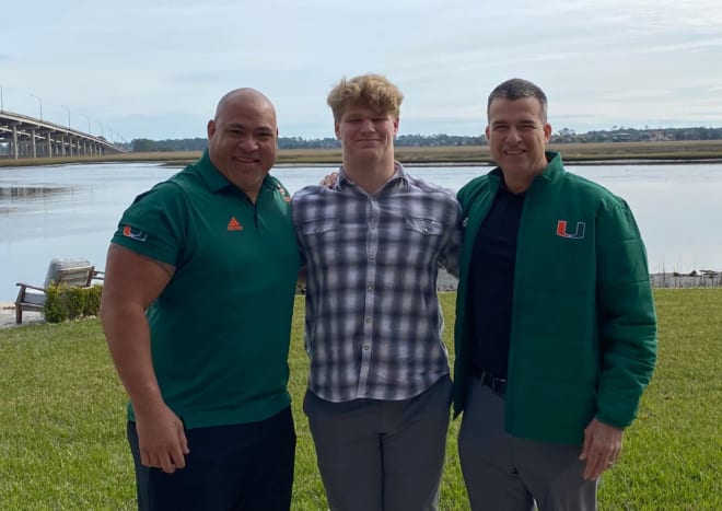 Pyburn during a home visit with Joe Salave'a and Mario Cristobal this week
