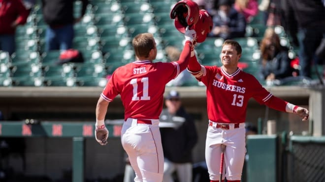 Husker baseball players Jack Steil and Cam Chick