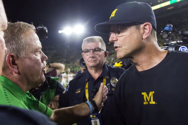 Michigan Wolverines football head coach Jim Harbaugh is working hard on closing out the 2021 recruiting class. 