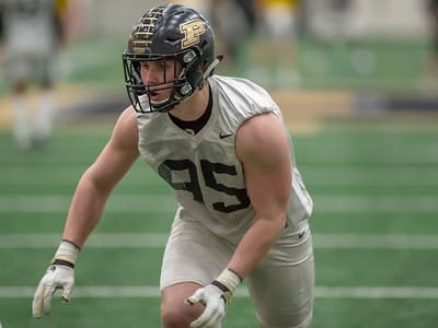 Keep an eye on redshirt freshman Jack Cravaack. He is a defensive end by trade but also is being trained as an outside linebacker.