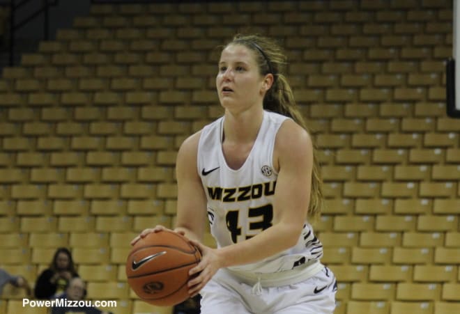 Missouri guard Hayley Frank drained six three-pointers and scored 28 points in the Tigers' win over Texas A&M.