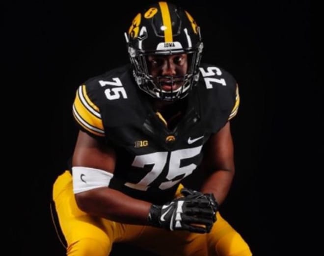 Offensive lineman Justin Britt committed to the Iowa Hawkeyes this past weekend.