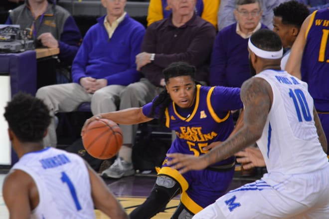 Shawn Williams led four Pirates in double-figures with 30 points in ECU's 88-85 overtime win over Memphis.