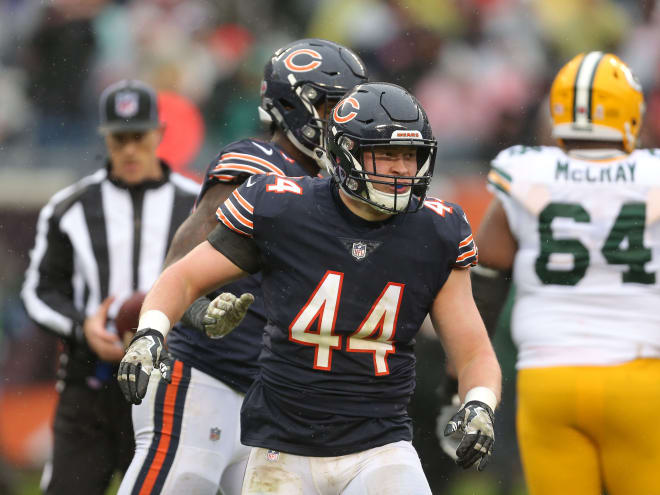 Kwiatkoski recorded 10 tackles and a sack against the Packers. 