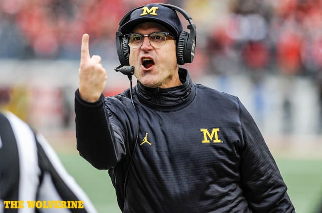 Michigan Wolverines head football coach Jim Harbaugh and his team open the season Aug. 31 against Middle Tennessee State.