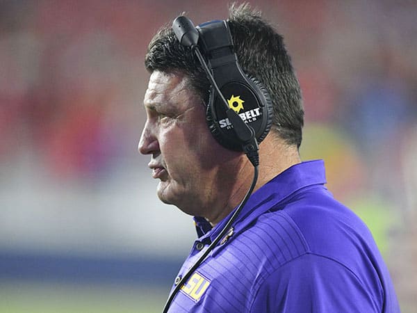 Ed Orgeron on Northwestern report: 'I don't know where they get this stuff.'