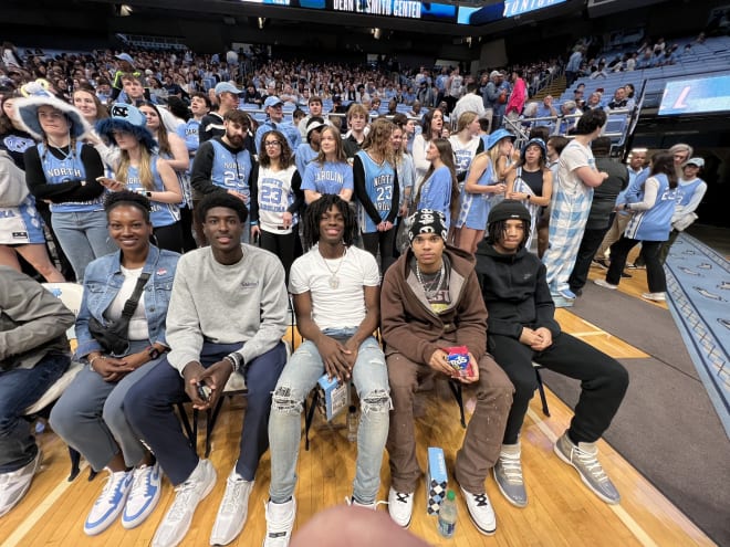 Ian Jackson (center) at North Carolina last Saturday (Kevin Roy/THI)