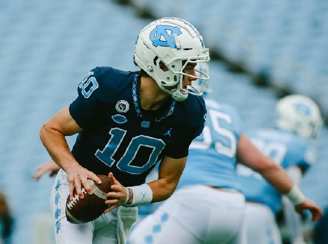 UNC redshirt freshman Drake Maye played 41 snaps in four games last season. 