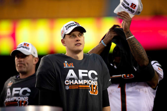 Joe Burrow Bengals Smoke Cincinnati 2022 Champion AFC Shirt