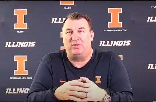 Illinois head football coach Bret Bielema.  