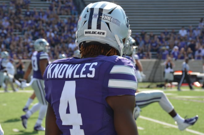 Malik Knowles' beautiful 38-yard touchdown catch put K-State up 38-0 in the first half.