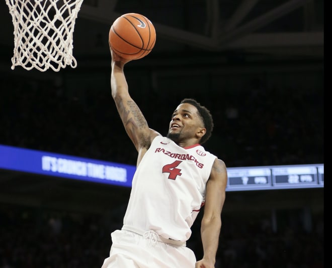 Daryl Macon led Arkansas with 22 points in 32 minutes off the bench