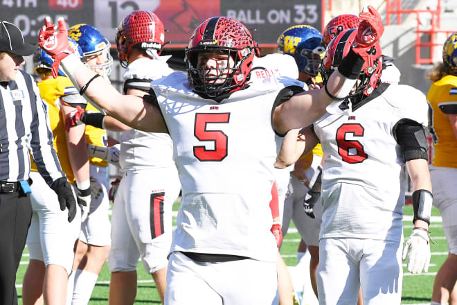 With the clock ticking down it was time for Hank Hudson (5) and his crew to celebrate Boone Central's state championship win, and No. 1 ranking by Huskerland Prep Report.