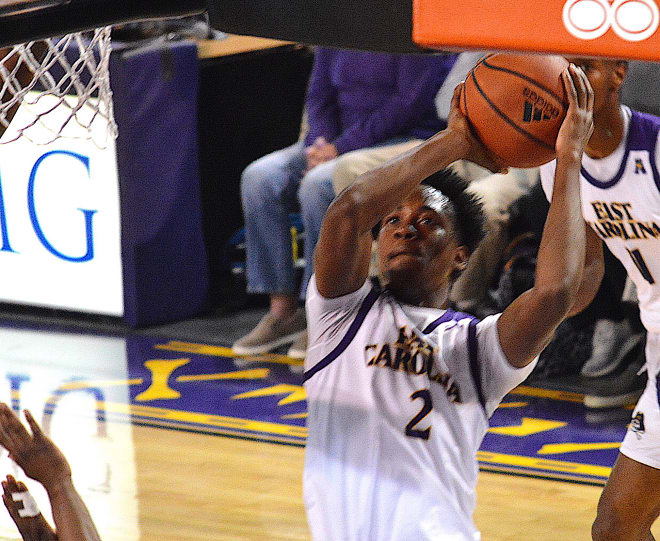 Tristen Newton led ECU with 28 points in the team's second loss of the Myrtle Beach Invitational.