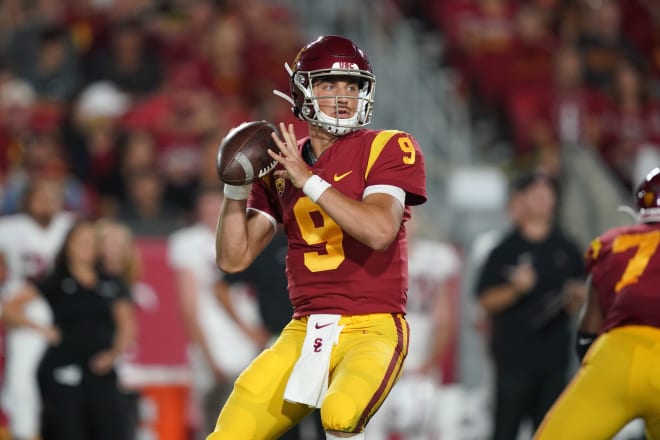 USC quarterback Kedon Slovis will look to recapture the success he showed in his first start in the Coliseum, when he passed for 377 yards and 3 TDs vs. Stanford.