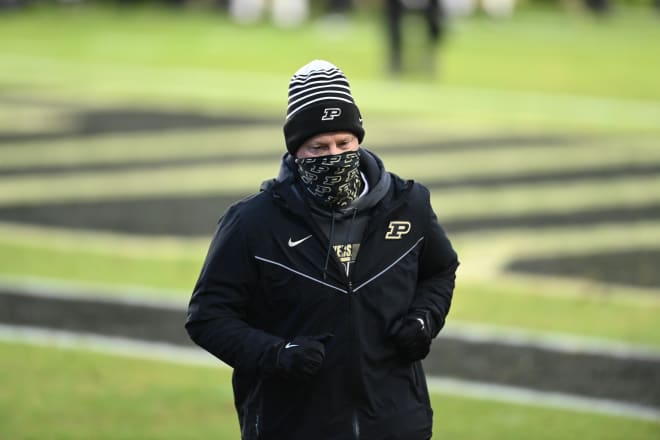 Jeff Brohm missed Purdue's opener as he isolated with COVID-19.