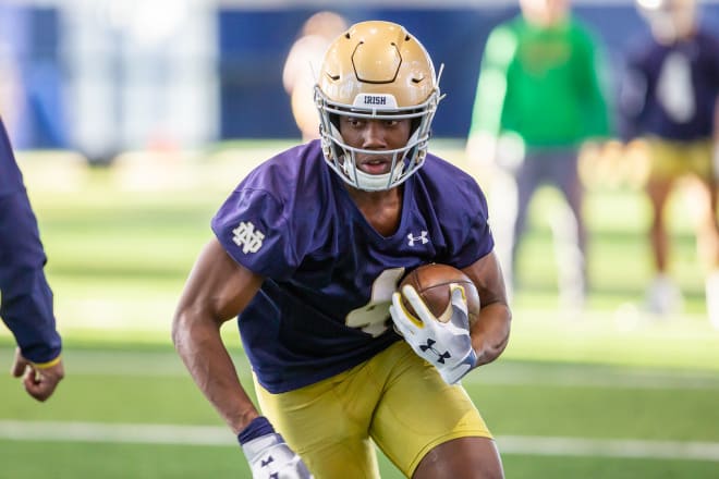 Wide receiver Kevin Austin looked sharp during Notre Dame's first spring practice.