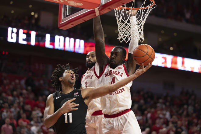 Michigan State's A.J. Hoggard (11) shoots against Nebraska's Juwan Gary