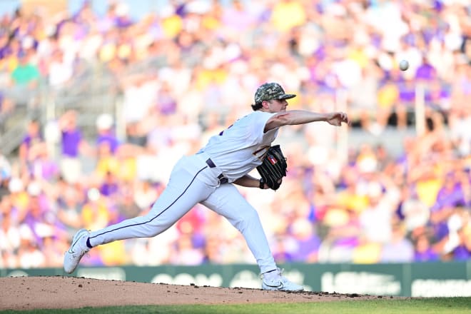 LSU starting pitcher Ty Floyd had a season-high strikeout total of 10 on Saturday but his effort was wasted when three Tigers' relievers allowed eight runs in the last three innings of a 9-4 SEC loss to Mississippi State in Alex Box Stadium.