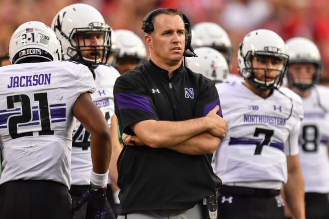 Northwestern head coach Pat Fitzgerald will be looking to bounce back from a disappointing 3-9 season in 2021.