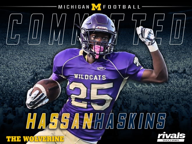 Two-star running back Hassan Haskins is commitment No. 16 in U-M's 2018 class.