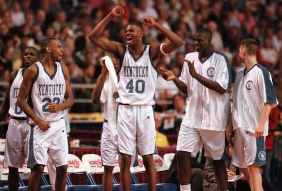 The '95-96 national champions won 34 of 36 games by an average of more than 22 points per game