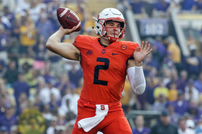 Syracuse junior quarterback Eric Dungey has missed time in the past due to concussions, but is healthy and playing well for the Orange.