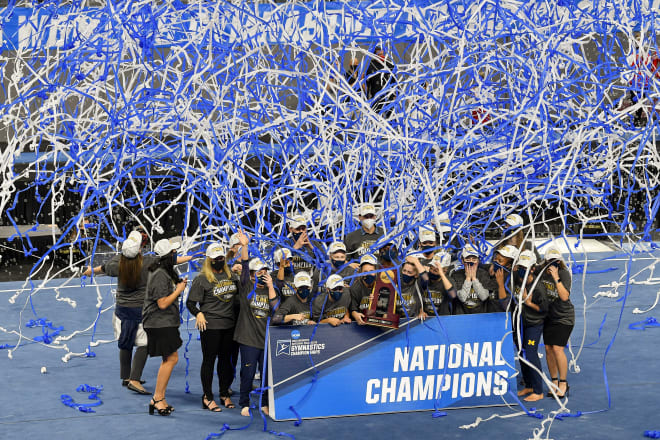 Michigan Wolverines women's gymnastics won the national championship.