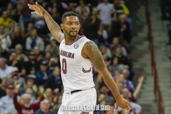 Senior Sindarius Thornwell made a big return from his suspension Wednesday night as he posted a double-double in South Carolina's 67-61 SEC road win over Georgia.