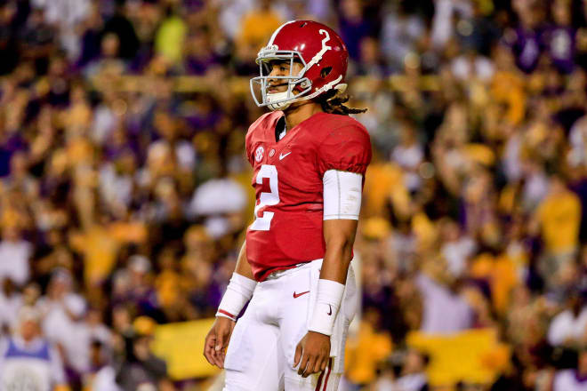 Alabama quarterback Jalen Hurts struggled in the passing game late last season. Photo | USA Today