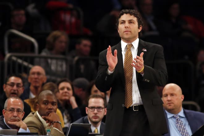 Pastner coaching in the Garden during Tuesday's win over Cal State-Bakersfield 