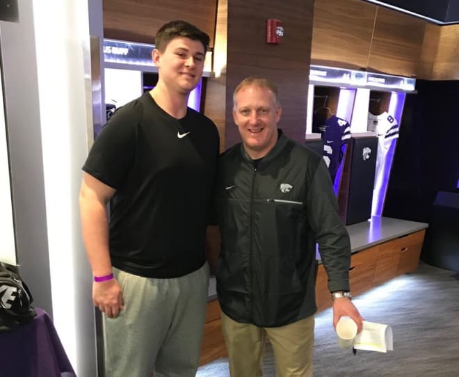 Offensive lineman Sam Shields on a visit to Kansas State.