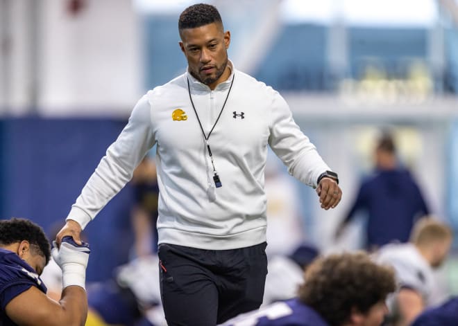 Marcus Freeman on Thursday presided over the start of his third spring practice season as Notre Dame's head football coach.