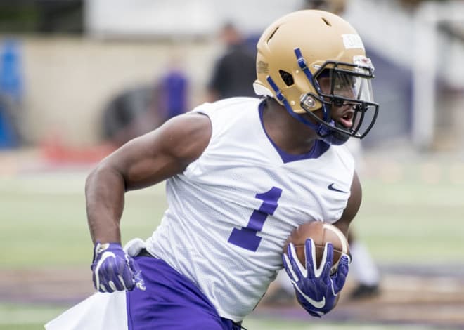 James Madison running back Trai Sharp (shown earlier this month) had two touchdowns in Saturday's scrimmage.