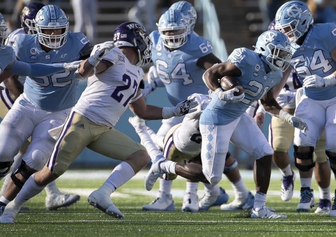 Elijah Green (21) is one of the younger Heels who could benefit in the Orange Bowl. 