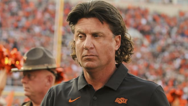 Oklahoma State Cowboys head coach Mike Gundy vs. Notre Dame Fighting Irish 