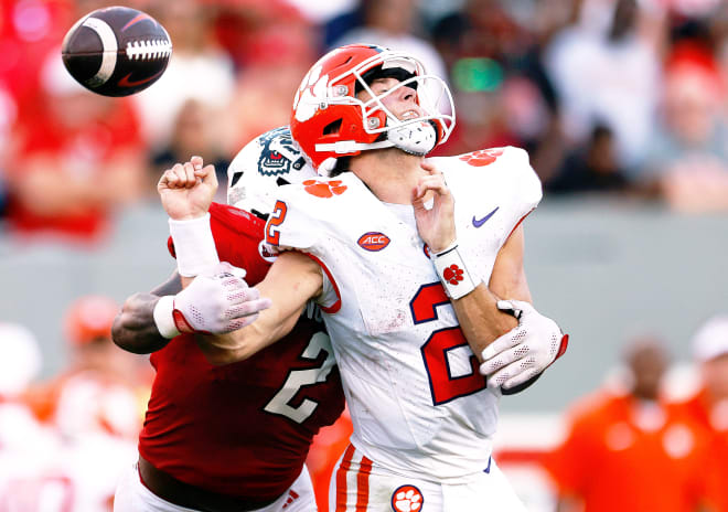 Clemson quarterback Cade Klubnik added to his turnover collection Saturday, one of which was a pick-six.
