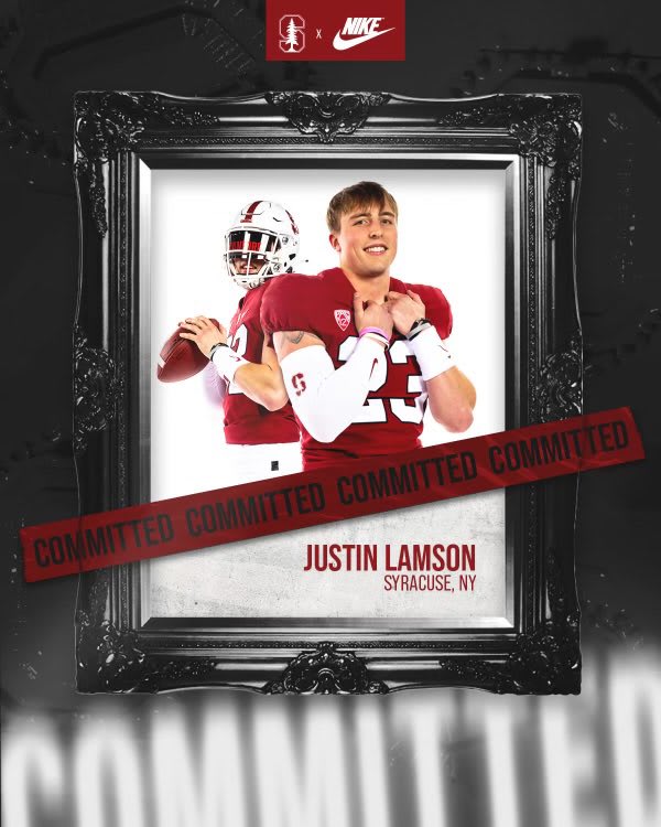 Justin Lamson has committed to Stanford after two years at Syracuse. 