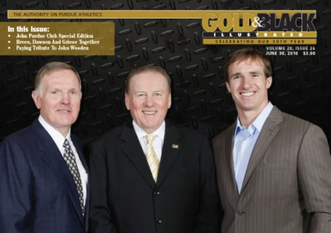 Len Dawson, pictured here in 2010 with Bob Griese (left) and Drew Brees, was known for his warm, fun-loving personality. 