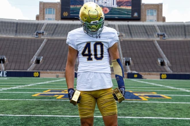 Notre Dame hosted several 2025 recruiting targets on campus last weekend, including Dominik Hulak.