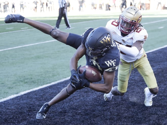 Wide receiver Jahmal Banks caught 13 touchdowns passes in the past two seasons at Wake Forest.