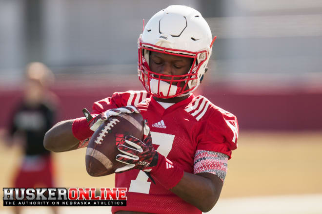 Freshman Derrion Grim caught the attention of his coaches and teammates on the first day of spring practice.