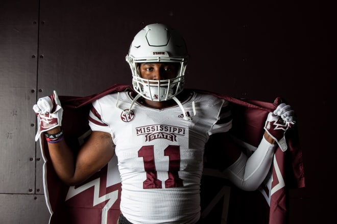 Gabriel Moore during his visit to Mississippi State's junior day back in May.