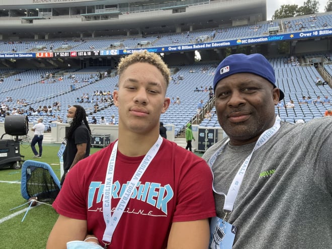 Miquel Dingle Jr with his dad, former NFL RB Mike Dingle