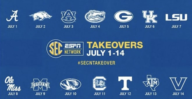 The 2023 SEC Network takeovers schedule.