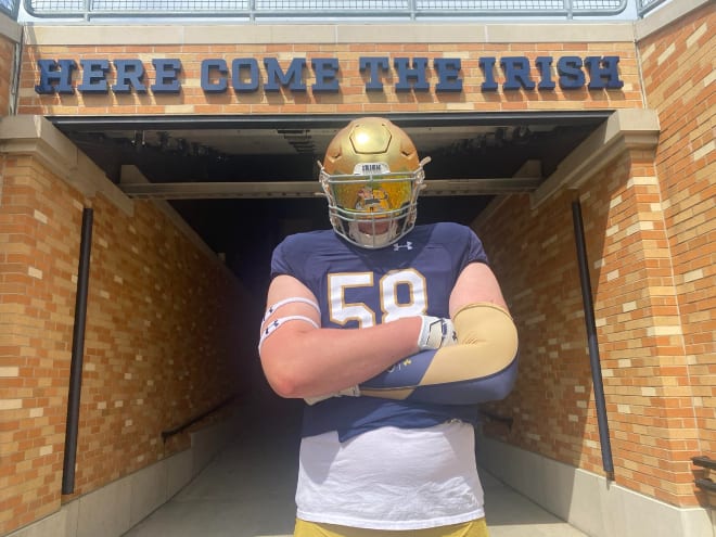 Notre Dame football 2025 OT target Owen Strebig has set a commitment date. Strebig has visited campus six times in his recruitment.