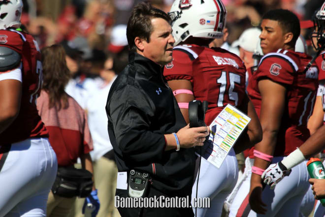 Will Muschamp and South Carolina improved to 3-4 Saturday with a 34-28 win over UMass 